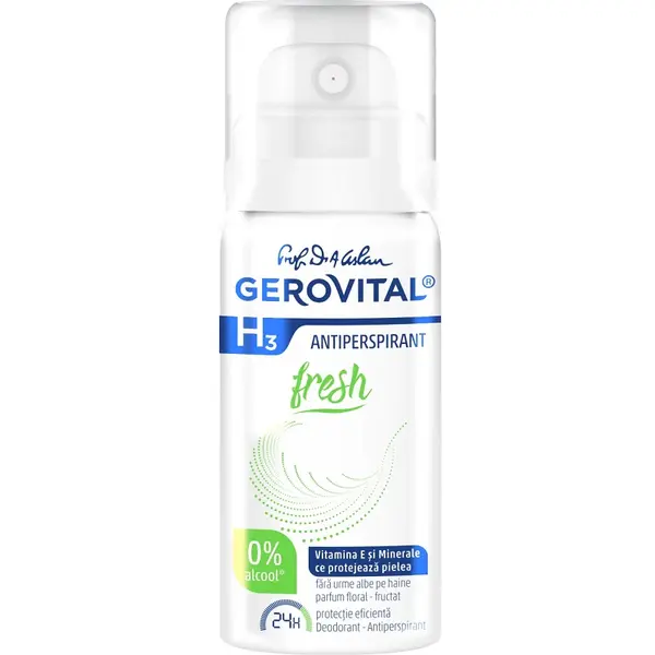 Deodorant-antiperspirant H3 Classic Fresh, 40ml, Gerovital