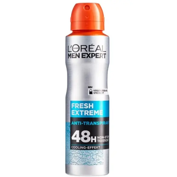 Deodorant Antiperspirant Spray, fara Alcool, L'Oreal Paris Men Expert, Fresh Extreme, 150 ml