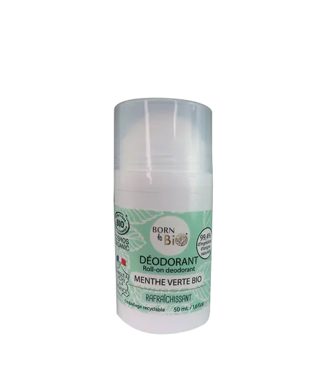 Deodorant bio roll-on cu menta verde, 50ml, Born to Bio