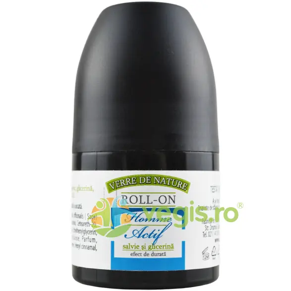Deodorant Roll-On Homme Actif Verre de Nature 50g
