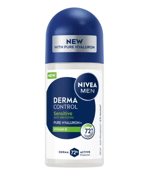 Deodorant roll-on pentru barbati Derma Control Sensitive, 50ml, Nivea