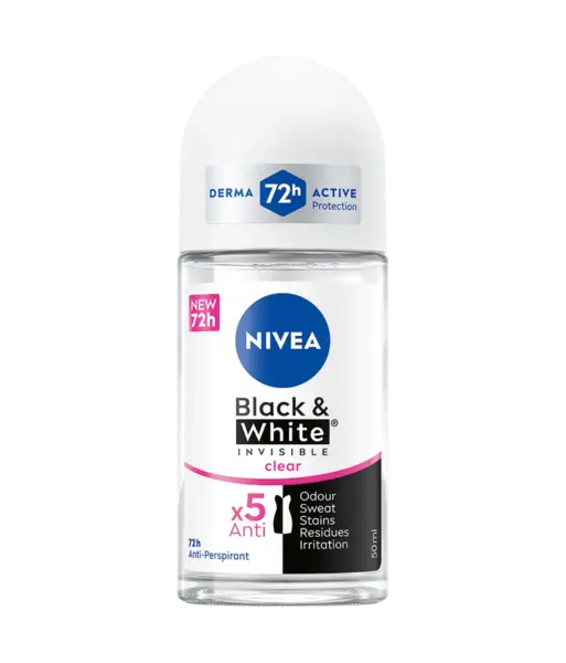 Deodorant roll-on pentru femei Black & White, 50ml, Nivea