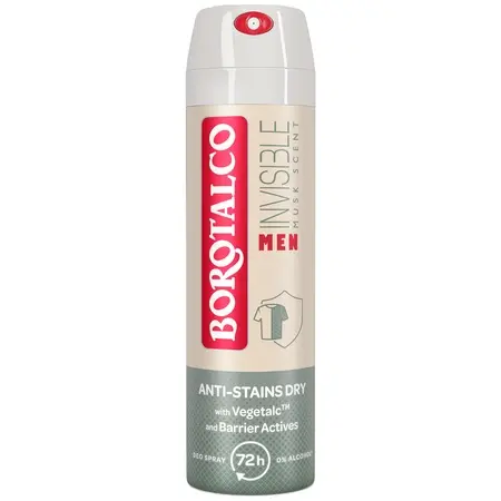 Deodorant Spray Antiperspirant pentru Bărbați Invisible, 150 ml, Borotalco