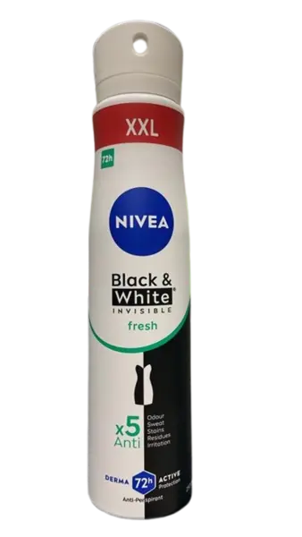 Deodorant spray Invisible Black & White Fresh, 250ml, Nivea