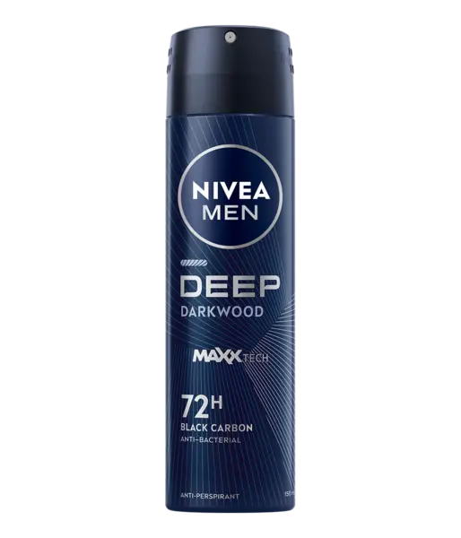 Deodorant spray pentru barbati Deep Darkwood Black Carbon, 150ml, Nivea