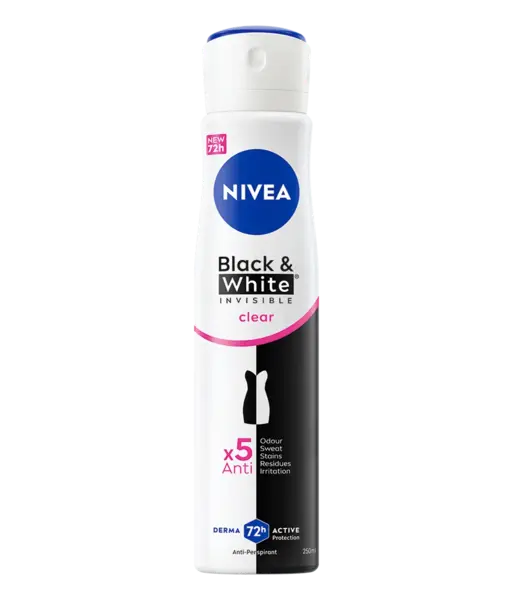 Deodorant spray pentru femei Black & White Clear, 250ml, Nivea