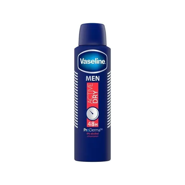Deodorant, Vaseline, Active Dry, cu Proderma, Hipoalergenic, Protectie 48h, 250ml