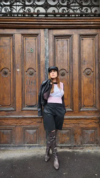 Depeche Pantaloni Scurți 100% piele naturală - 38 EU