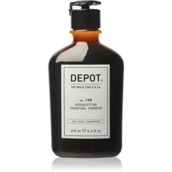 DEPOT NO. 108 DETOXIFYING CHARCOAL SHAMPOO șampon detoxifiant pentru curățare pentru toate tipurile de păr