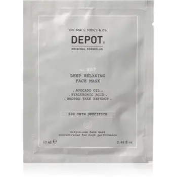 DEPOT NO. 807 RELAXING FACE MASK masca calmanta si hidratanta pentru barbati