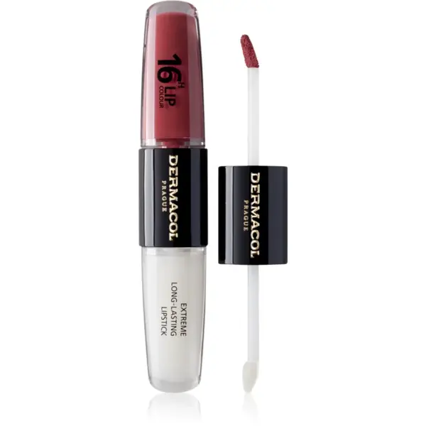 Dermacol 16H Lip Colour ruj rezistent si luciu de buze. culoare 35 Sugar Plum 2x4 ml