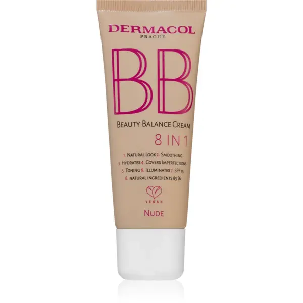 Dermacol Beauty Balance cremă BB cu efect de hidratare SPF 15 N.2 Nude 30 ml