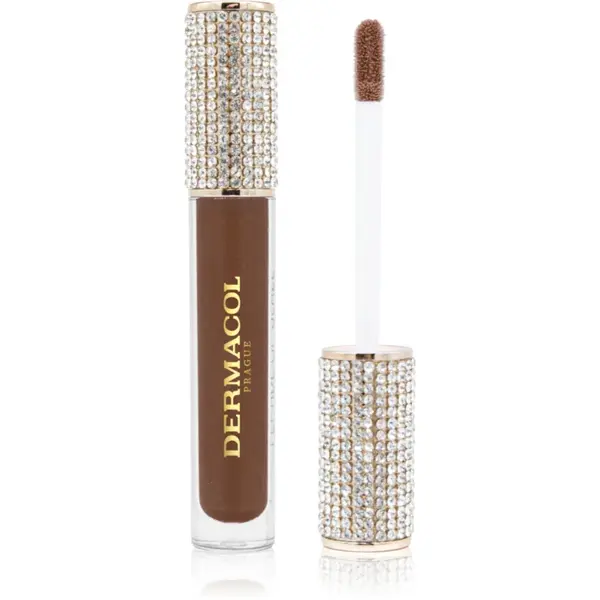 Dermacol Diamond Edition Peptide Lip Glaze luciu de buze de ingrijire cu peptide culoare 06 Midnight 2.5 ml