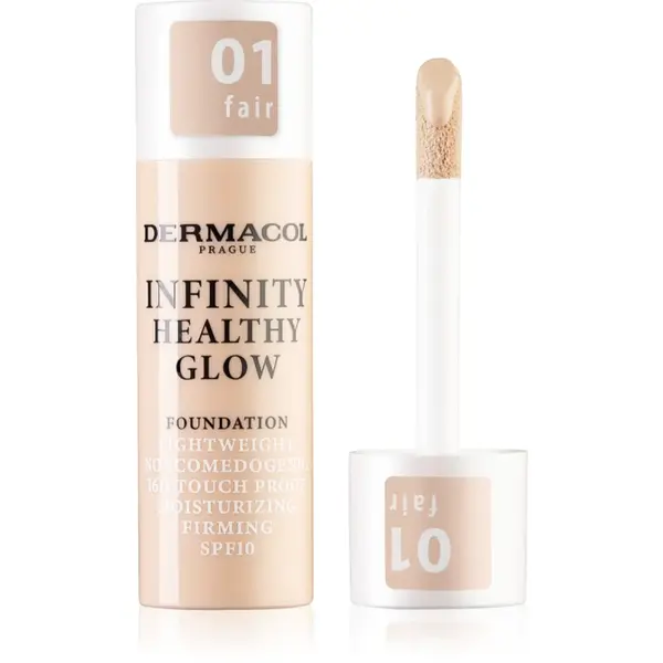 Dermacol Infinity Healthy Glow fond de ten lichid SPF 10 culoare 01 Fair 20 g