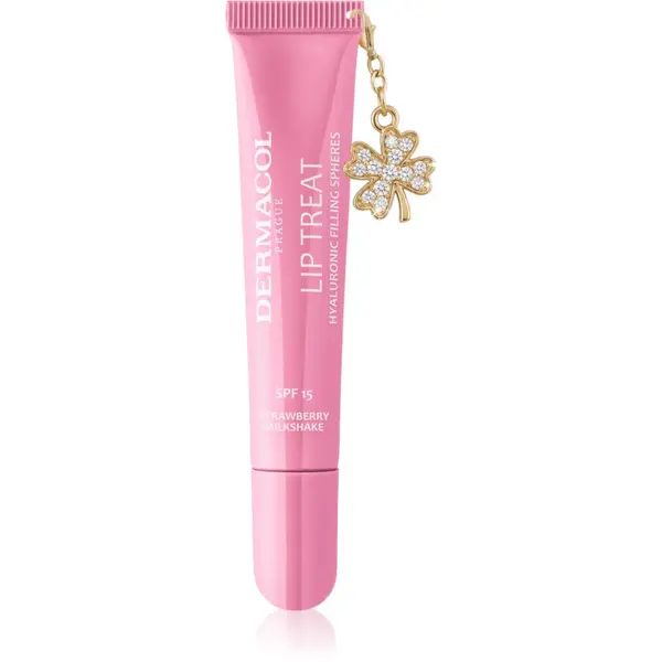 Dermacol Lip Treat lip gloss hidratant SPF 15 culoare 14 Strawberry Milkshake 10 ml