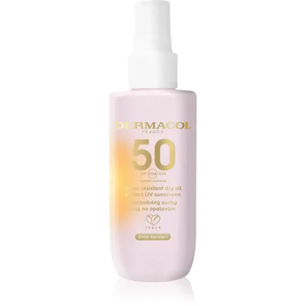 Dermacol Sun ulei uscat cu protecție solară rezistent la apa SPF 50 150 ml