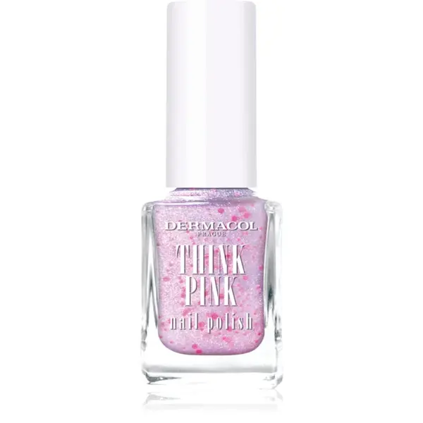 Dermacol Think Pink lac de unghii cu particule stralucitoare culoare 02 12 ml