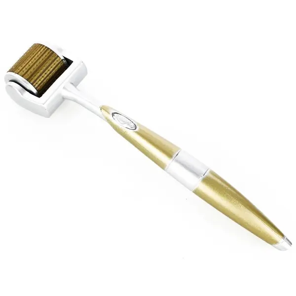 Dermaroller, Rola Dermatologica pentru Riduri, Vergeturi, Cicatrici, Caderea Parului, 192 ace din Titan, adancime 1.00mm