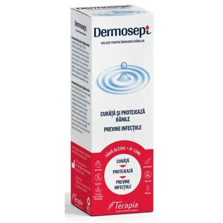 Dermosept solutie pentru ingrijirea ranilor spray 60ml Terapia