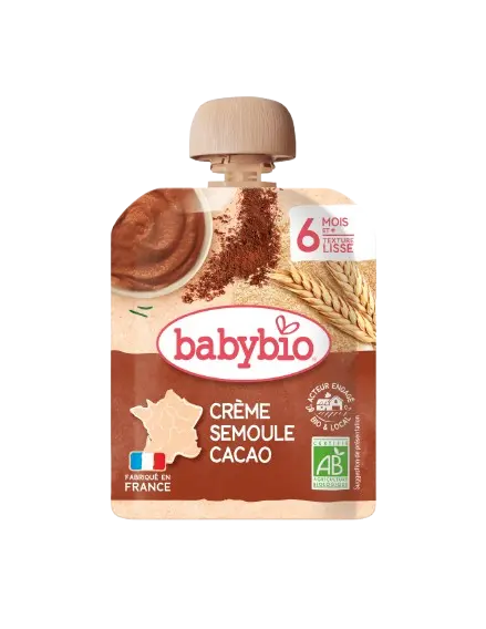 Desert crema din gris si cacao Bio, 85g, BabyBio