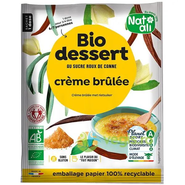 Desert Creme Brulee fara Gluten Ecologic/Bio 80g