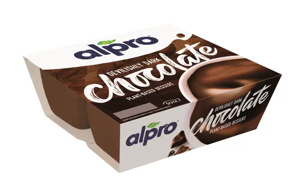Desert din soia cu ciocolata neagra, 4 x 125g, Alpro