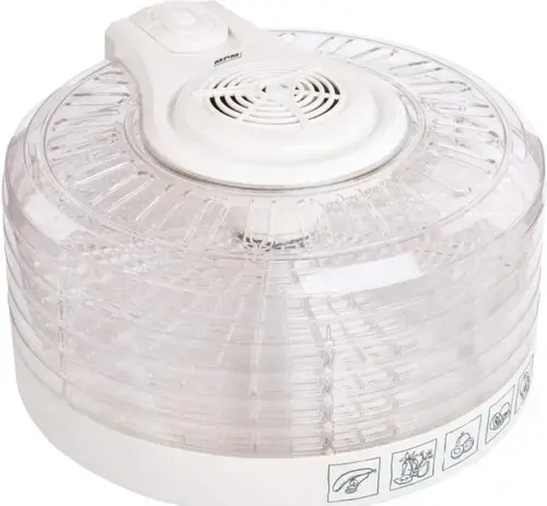 Deshidrator alimente MPM MSG-02, 400 W, 5 site, 33 cm, Inaltime reglabila (Alb)