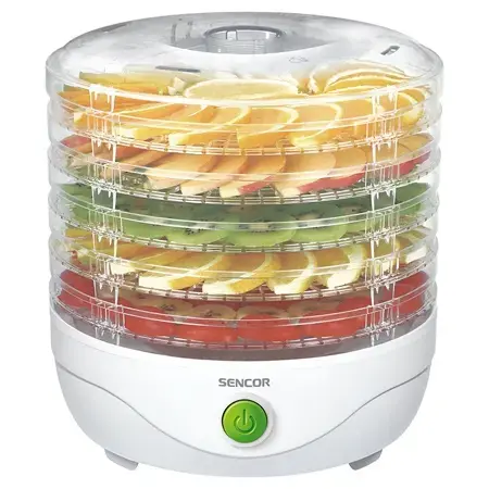 Deshidrator de alimente Sencor SFD750WH, 250 W, 5 tavi (Alb)