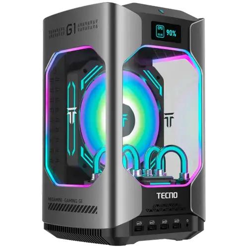 Desktop PC Tecno MEGAMINI GAMING G1, Intel Core i9 - 13900H 14 C / 20 T, 24 MB cache, 32 GB RAM, 1 TB SSD, Fara unitate optica, nVidia GeForce RTX 4060 8 GB, Windows 11