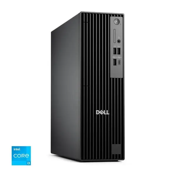 Desktops PC Dell Pro Slim QCS1250 cu procesor Intel Core i3-14100 pana la 4.7GHz, 16GB DDR5 RAM, 512GB SSD, Intel UHD Graphics 730, Ubuntu, Black, 3y ProSupport and Next Business Day Onsite Service