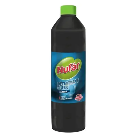 Detartrant pentru baie si bucatarie Nufar 1000 ml elimina piatra si petele de rugina Detartrant pentru baie si bucatarie Nufar 1000 ml
