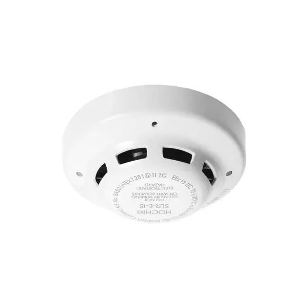 Detector conventional de fum fotoelectric Hochiki SLR-E-IS(WHT), ATEX, vizibilitate 360 grade, ABS alb