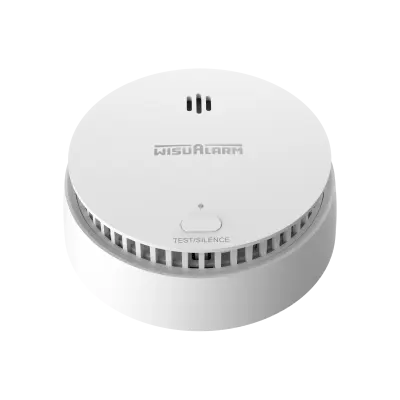 Detector de fum wireless WisuAlarm Dahua HY-SA30A-R8, alarma 85dB, indicator LED, sistem MESH, baterie 3V CR123A, HY-SA30A-R8