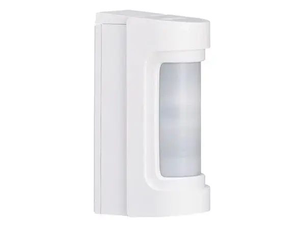 Detector de miscare PIR exterior, 16 zone, raza 12m, imunitate animale, compensare termica, baterie CR123A, IP55, Optex VX Shield VXS-RAM(W)