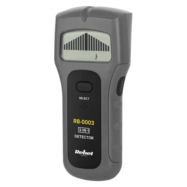 Detector metal, lemn, tensiune, 3 in 1, Rebel MIE-RB-0003