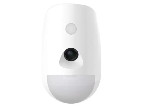 Detector PIR, Hikvision AX PRO DS-PDPC12PF-EG2-WE(B), raza 12m, camera incorporata, wireless, alarma LED albastru, imunitate la animale pana la 30kg
