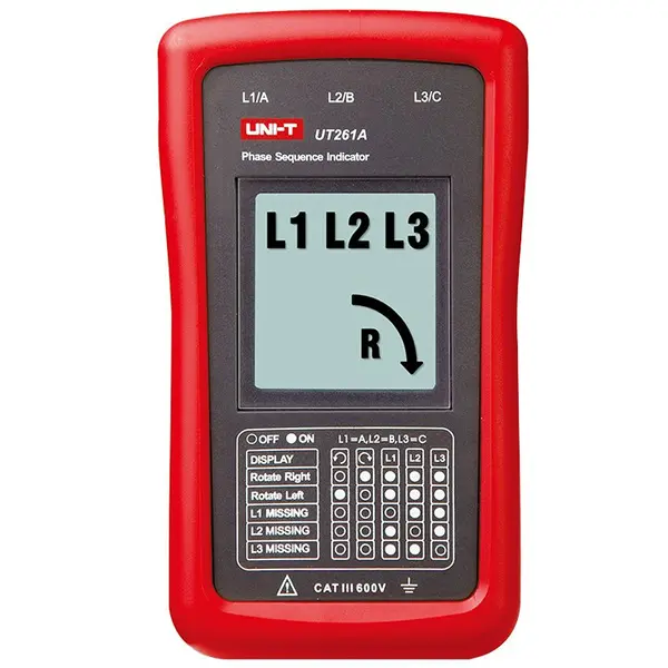 Detector rotatie faze pentru motoare electrice UT261A UNI-T PHASE-UT261A-UNIT