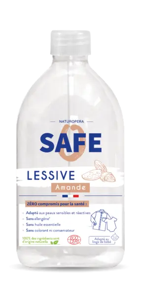 Detergent bio pentru rufe cu parfum de migdale fara alergeni, 1000ml, Safe