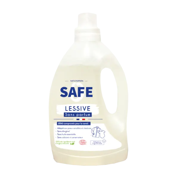 Detergent bio pentru rufe fara parfum si fara alergeni, 3000ml, Safe