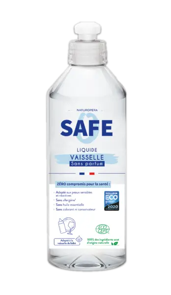 Detergent bio pentru vase fara parfum sau alergeni, 1l, Safe