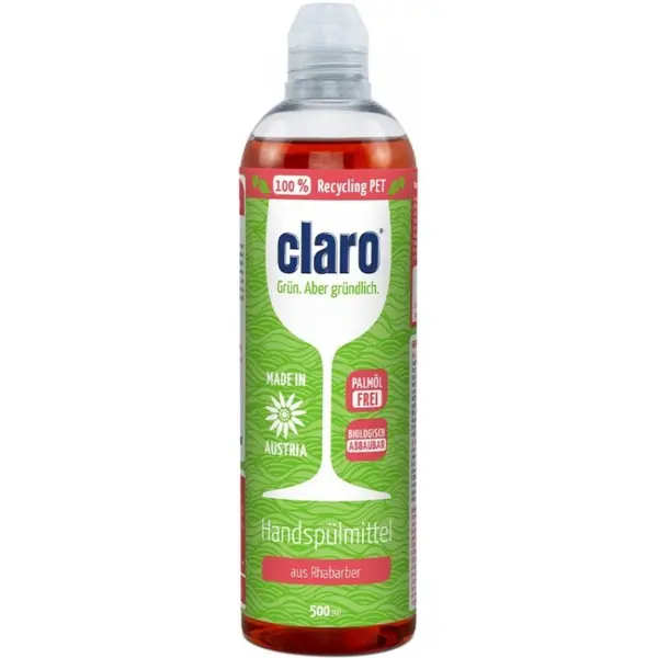 Detergent de Vase, Ecologic, cu Rubarba, 500 ml, Claro