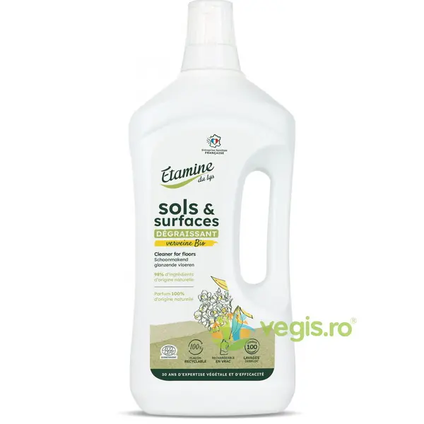 Detergent Eco pentru Podele si Suprafete cu Parfum de Verbina 1L