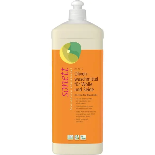 Detergent ecologic cu ulei de masline pentru lana si matase - 1 L