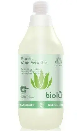 Detergent ecologic pentru spalat vase Biolu cu aloe vera 1L