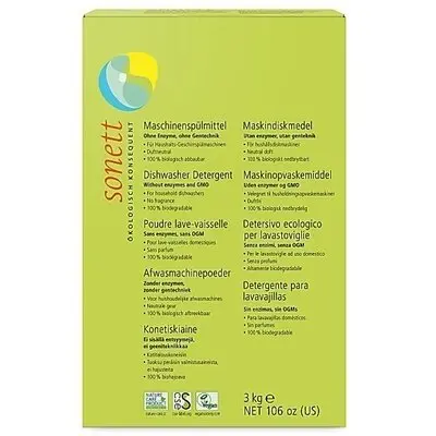 Detergent ecologic praf pentru masina de spalat vase 3 kg Sonett