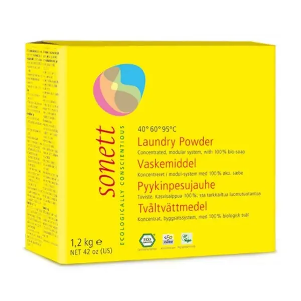 Detergent ecologic praf pentru rufe 1.2 kg Sonett