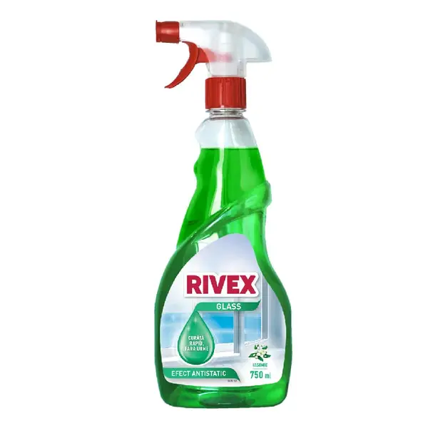 Detergent geamuri cu pulverizator Rivex Iasomie 750 ml Detergent geamuri cu pulverizator 750 ml Rivex Iasomie