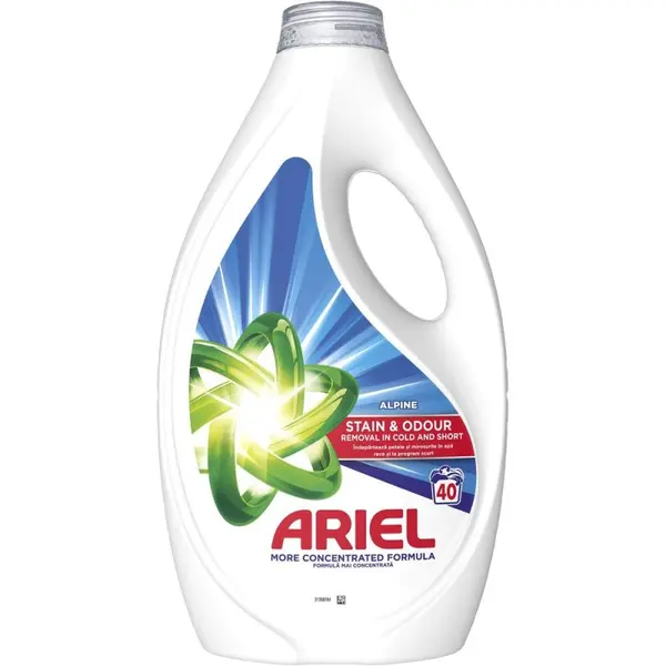 Detergent Lichid Ariel Alpine, 40 Spalari, 1.8 l