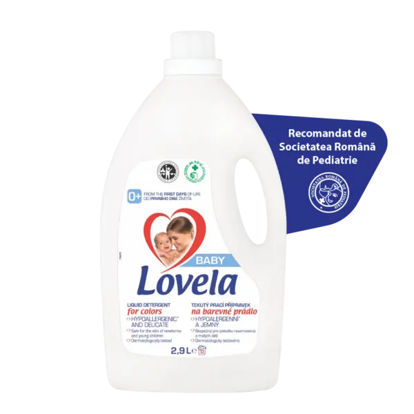 Detergent lichid pentru rufe colorate, 2.9 litri, Lovela Baby