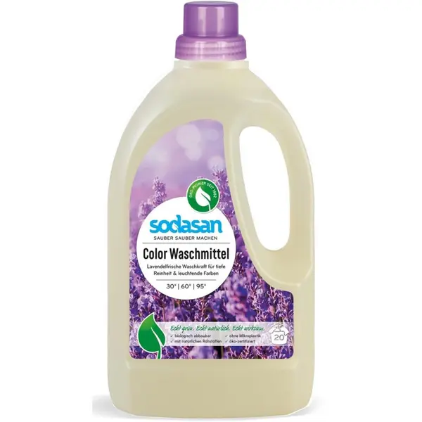 Detergent lichid pentru rufe colorate cu lavanda - 1.50 L